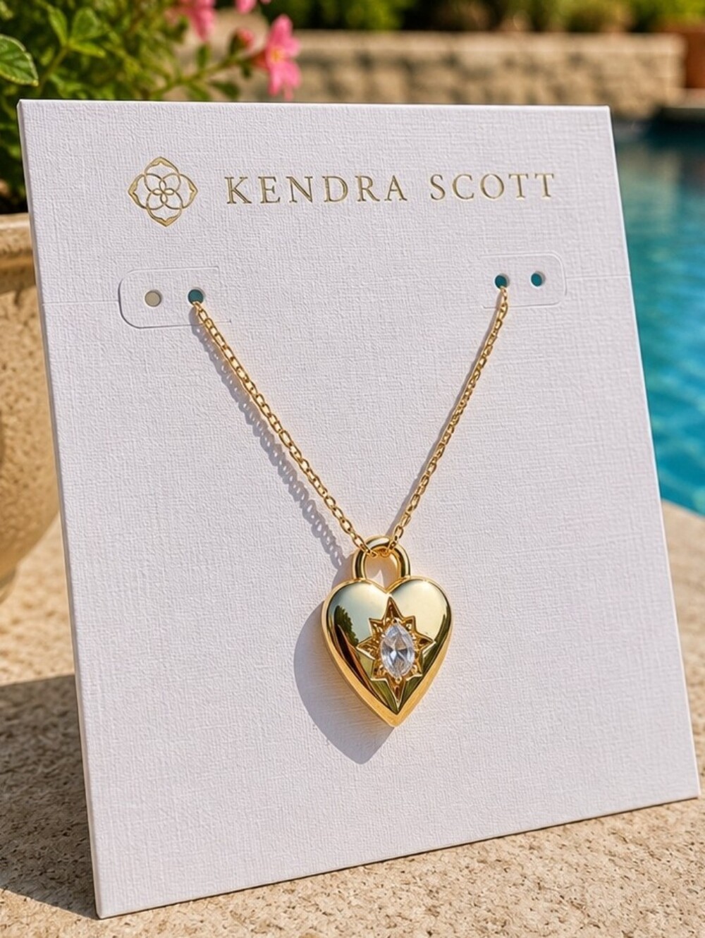 Kendra Scott Heirloom Heart 18k Yellow Gold Vermeil Locket Pendant